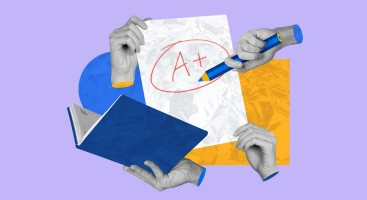 Abstract Exam Marking Collage